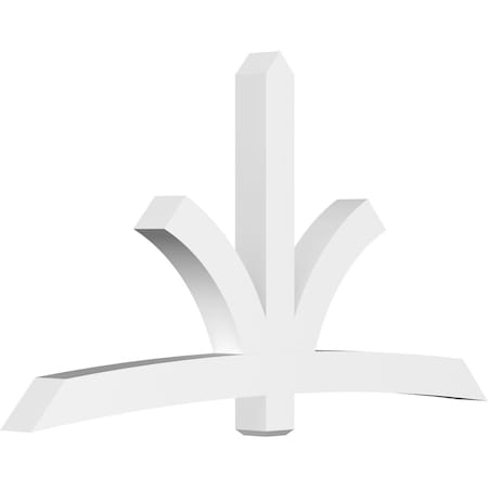 Ekena Millwork Davenport Architectural Grade PVC Gable Bracket, 96"W x 52"H x 6"D x 6"F, 13/12 Pitch GBP096X52X0606DAV00